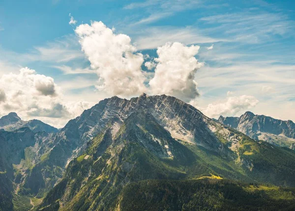 Utsikt Över Watzmann Vom Jenner Berchtesgaden Nationalpark Berchtesgadener Land Övre — Stockfoto