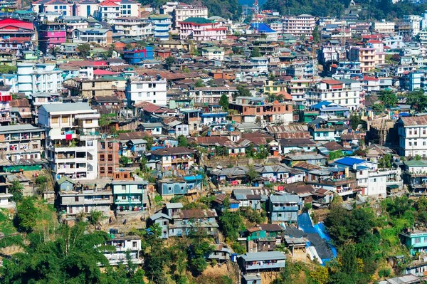 Morze Domów Widok Miasto Kohima Nagaland Indie Azja — Zdjęcie stockowe