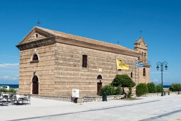 Igreja São Nikolaos Molou Praça Dionísio Solomos Zakynthos Ilha Zakynthos — Fotografia de Stock