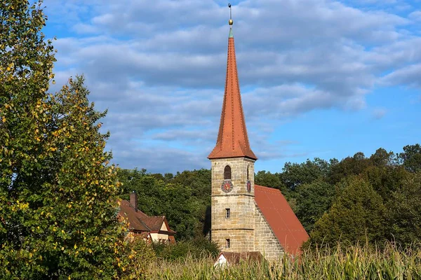 Iglesia San Egidio Beerbach Franconia Media Baviera Alemania Europa — Foto de Stock