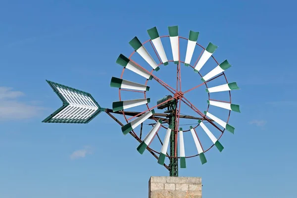Větrná Turbína Camposu Mallorca Španělsko Evropa — Stock fotografie