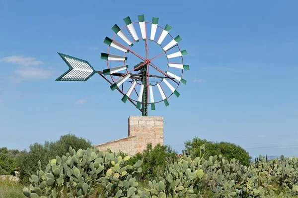 Wind Turbine Campos Majorca Spain Europe — Stock Photo, Image