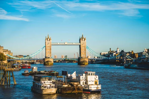 Widok London Bridge Tower Bridge Themse Southwark Londyn Anglia Wielka — Zdjęcie stockowe