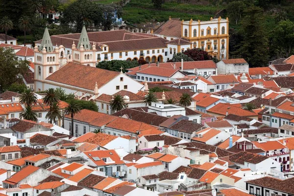 Blick Vom Monte Brasil Auf Die Altstadt Von Angra Heroismo — Stockfoto