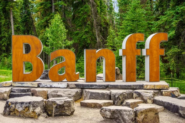 Banff Tecken Banff National Park Alberta Kanada Nordamerika — Stockfoto