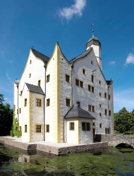 Klaffenbach Moated Castle Chemnitz Saxónia Alemanha Europa — Fotografia de Stock