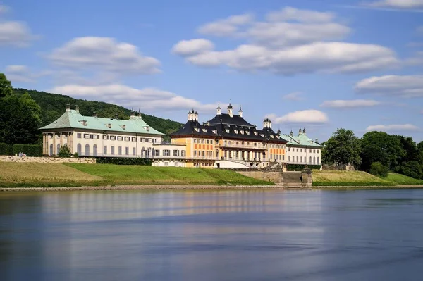 Castello Pillnitz Sull Elba Vicino Dresda Sassonia Germania Europa — Foto Stock