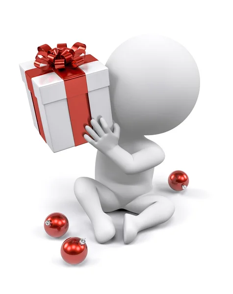 Guessing christmas gift — Stock Photo, Image