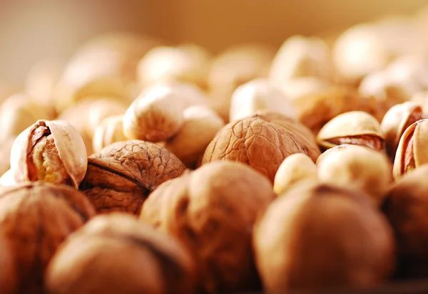 Nuts and pistachios — Stock Photo, Image