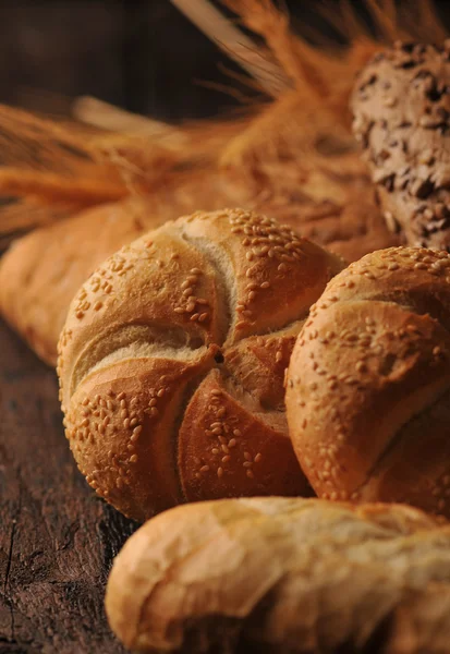 Pão e Rolos — Fotografia de Stock