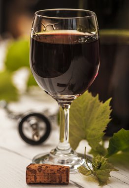 kırmızı şarap yaprakları ile