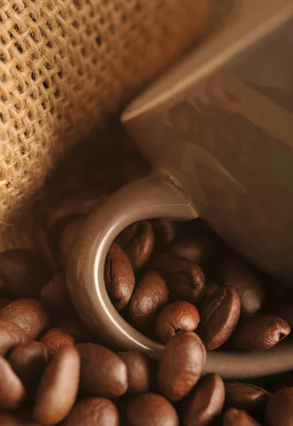 Kawa, filiżanka i płótnie torby Zdjęcie Stockowe