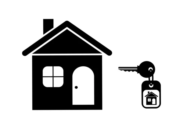 Icono de la casa sobre fondo blanco — Vector de stock