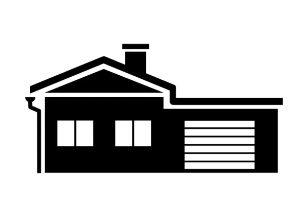 Icône maison noire — Image vectorielle