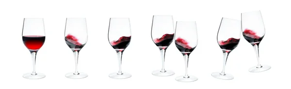 Weinglas auf weißem Hintergrund — Stockfoto