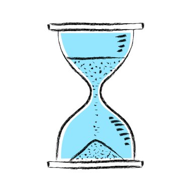 Beyaz arkaplanda kum saati