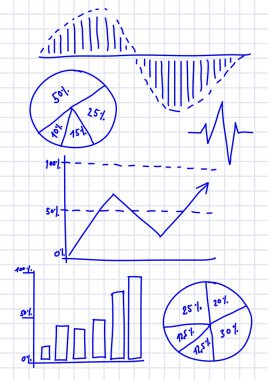 grafik kare kağıt üzerine çizim