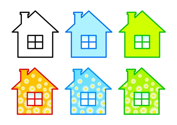 Collection of houses — Stock Vector