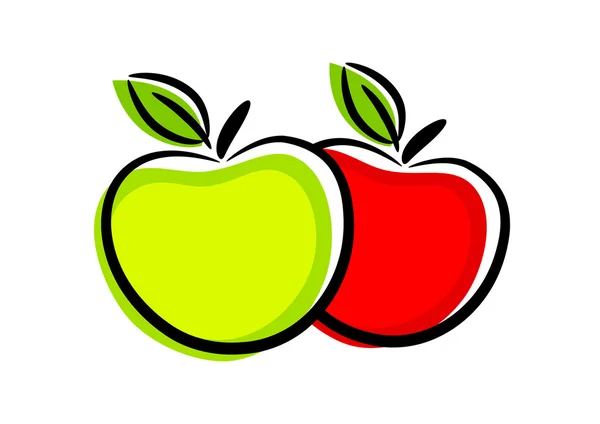 Icono de manzana — Vector de stock