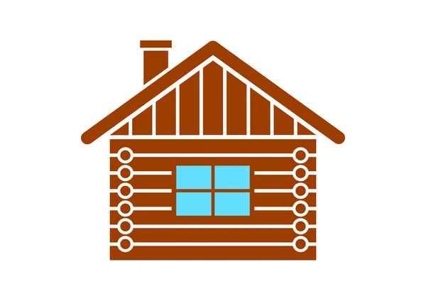 Log house icon — Stock Vector