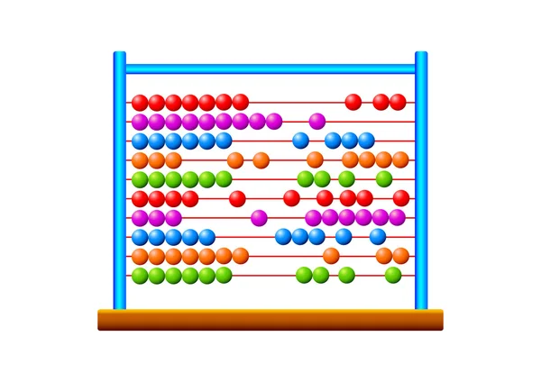 Abacus sobre fondo blanco — Vector de stock