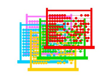 beyaz zemin üzerine Abacus