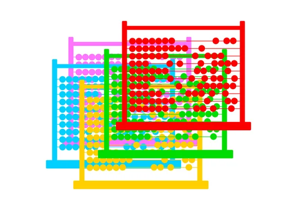 Abacus op witte achtergrond — Stockvector