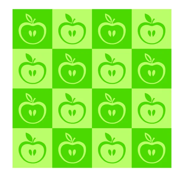 Grönt äpple bakgrund — Stock vektor