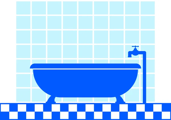 Icône de baignoire — Image vectorielle