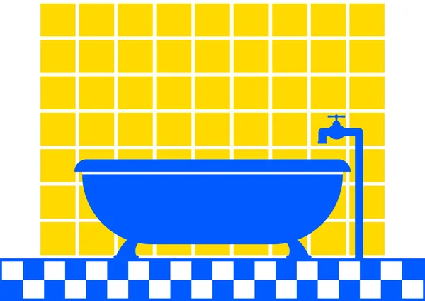Fürdőkád ikonra — Stock Vector