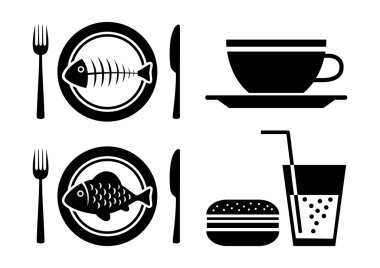 Yiyecek ve içecek ikonları