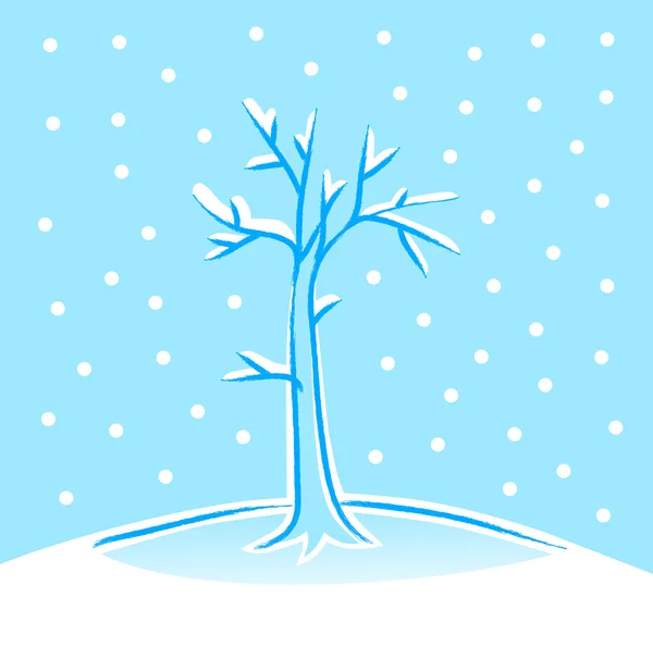 Árbol de invierno — Vector de stock