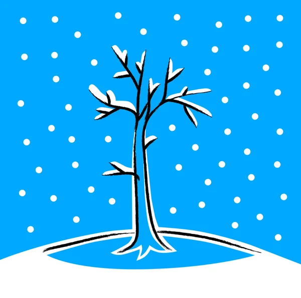 Árbol de invierno — Vector de stock