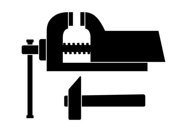 Vicio y martillo icono — Archivo Imágenes Vectoriales