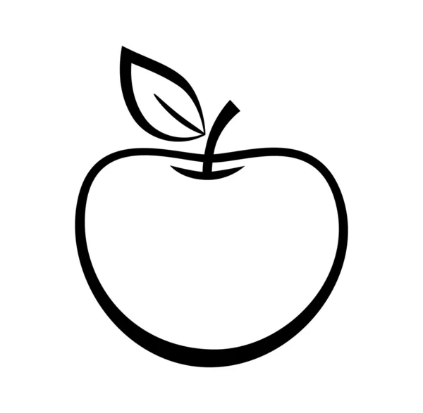 Ikona apple — Stockový vektor