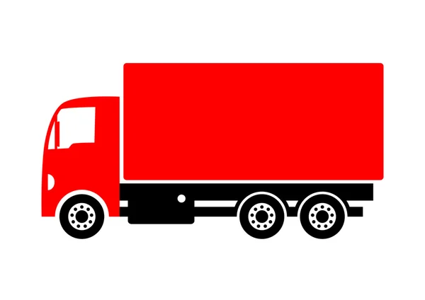 Camion rosso — Vettoriale Stock