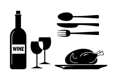 Yiyecek ve içecek ikonları