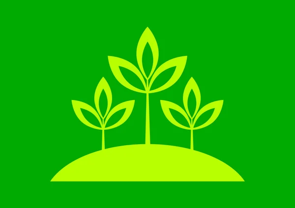 植物のアイコン — ストックベクタ