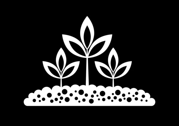 Black plant icon — Stock Vector