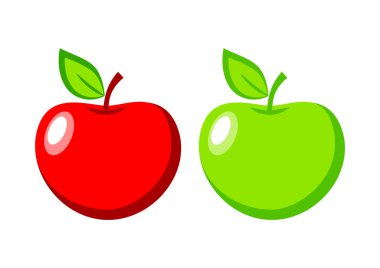 Kırmızı ve yeşil elma