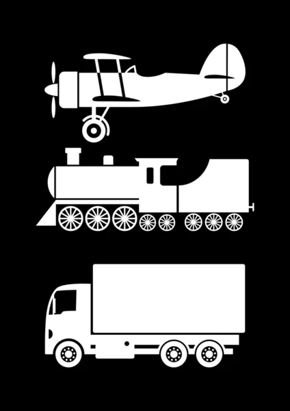 Iconos de transporte — Archivo Imágenes Vectoriales