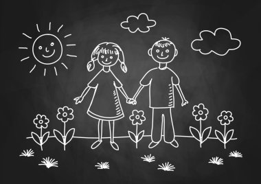 alt yazı tahtası üzerinde çizim