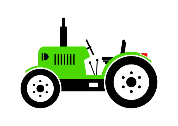 Green tractor — Stock Vector