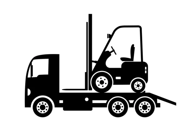 Tow truck and forklift — Stock Vector