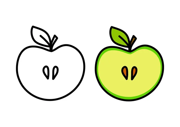 Jabłko, rysunek — Wektor stockowy