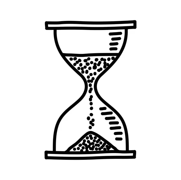 Hourglass drawing — Stock Vector