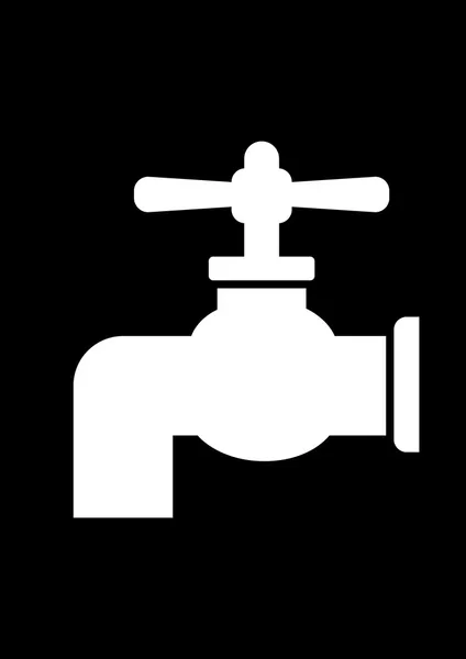 Wasserhahn-Symbol — Stockvektor