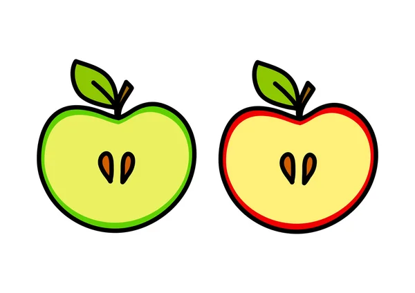 Apple tekening — Stockvector