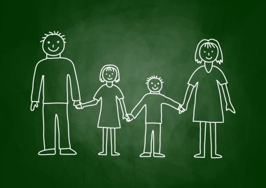 ailesi tahtada çizim