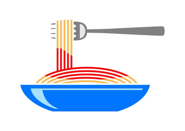 Ikon spageti - Stok Vektor